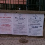 affissione selvagge del comune di aversa